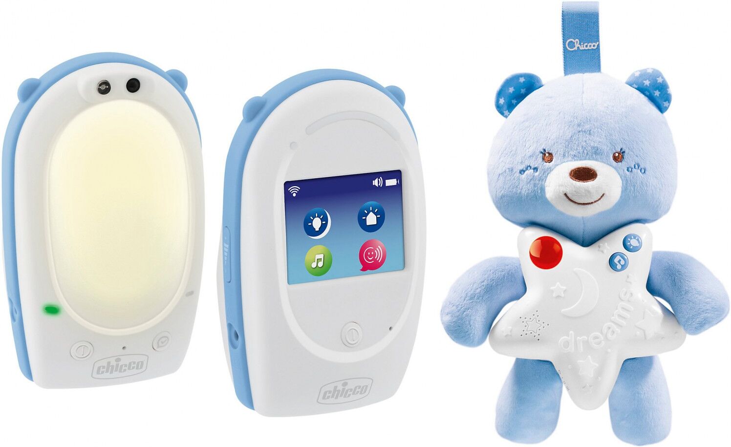 Chicco Baby Monitor e Peluche Luminoso Chicco Goodnight Friends Azzurro Chicco Baby Monitor e Peluche Luminoso Chicco Goodnight Friends Azzurro