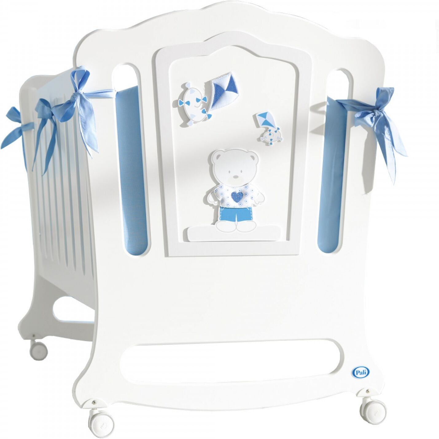 Pali Lit bébé Pali Zoe Blanc Bleu Pali Lit bébé Pali Zoe Blanc Bleu