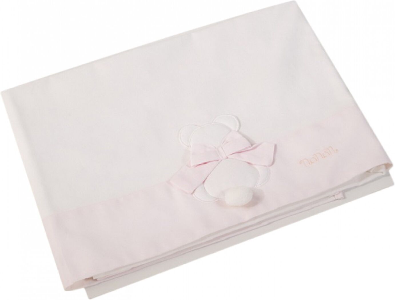 Nanan Ensemble de draps Nanan pour landau 3pcs Pink Bow Nanan Ensemble de draps Nanan pour landau 3pcs Pink Bow