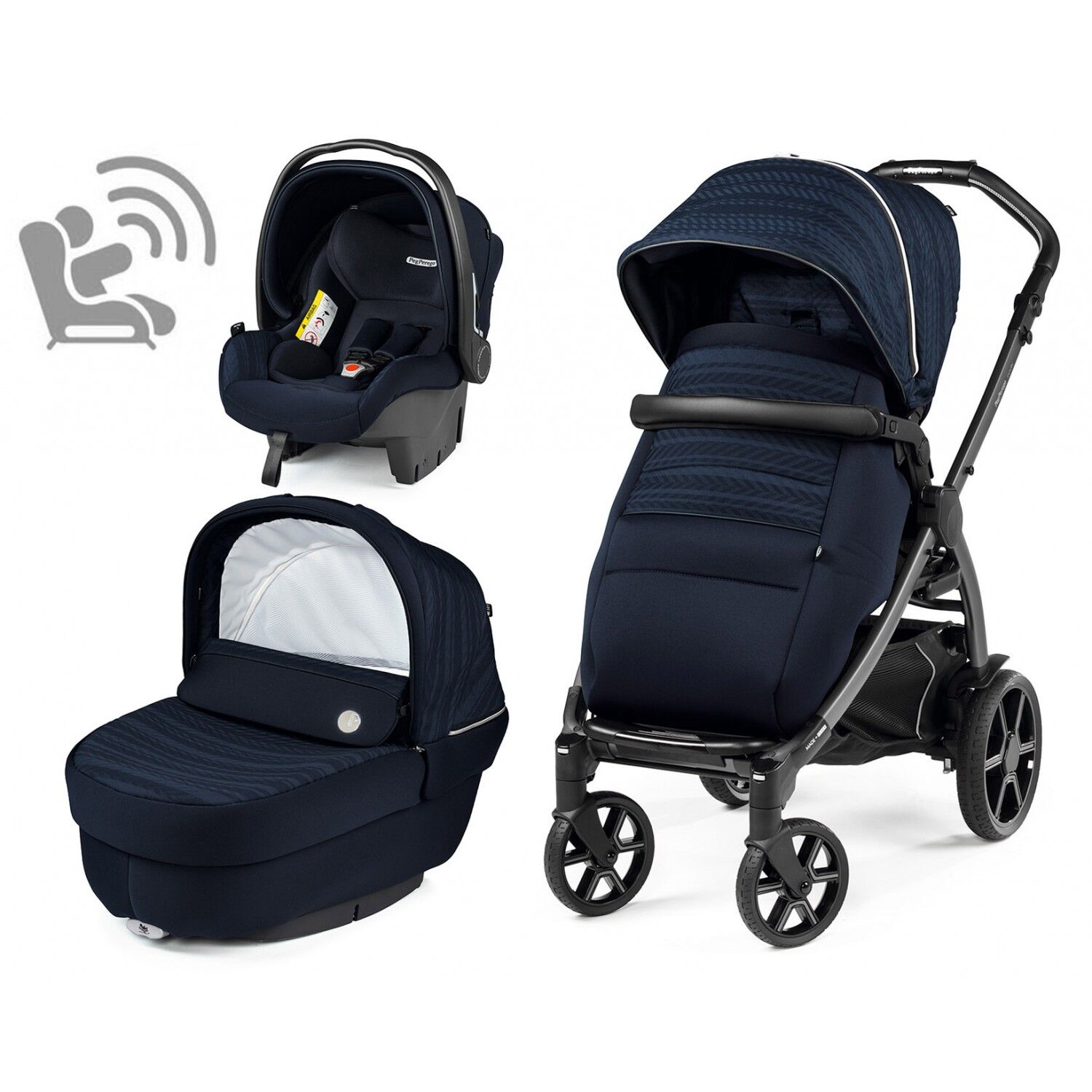 Peg Perego Pack Poussette Peg Perego Book 5 avec dispositif anti-abandon 1 Eclipse