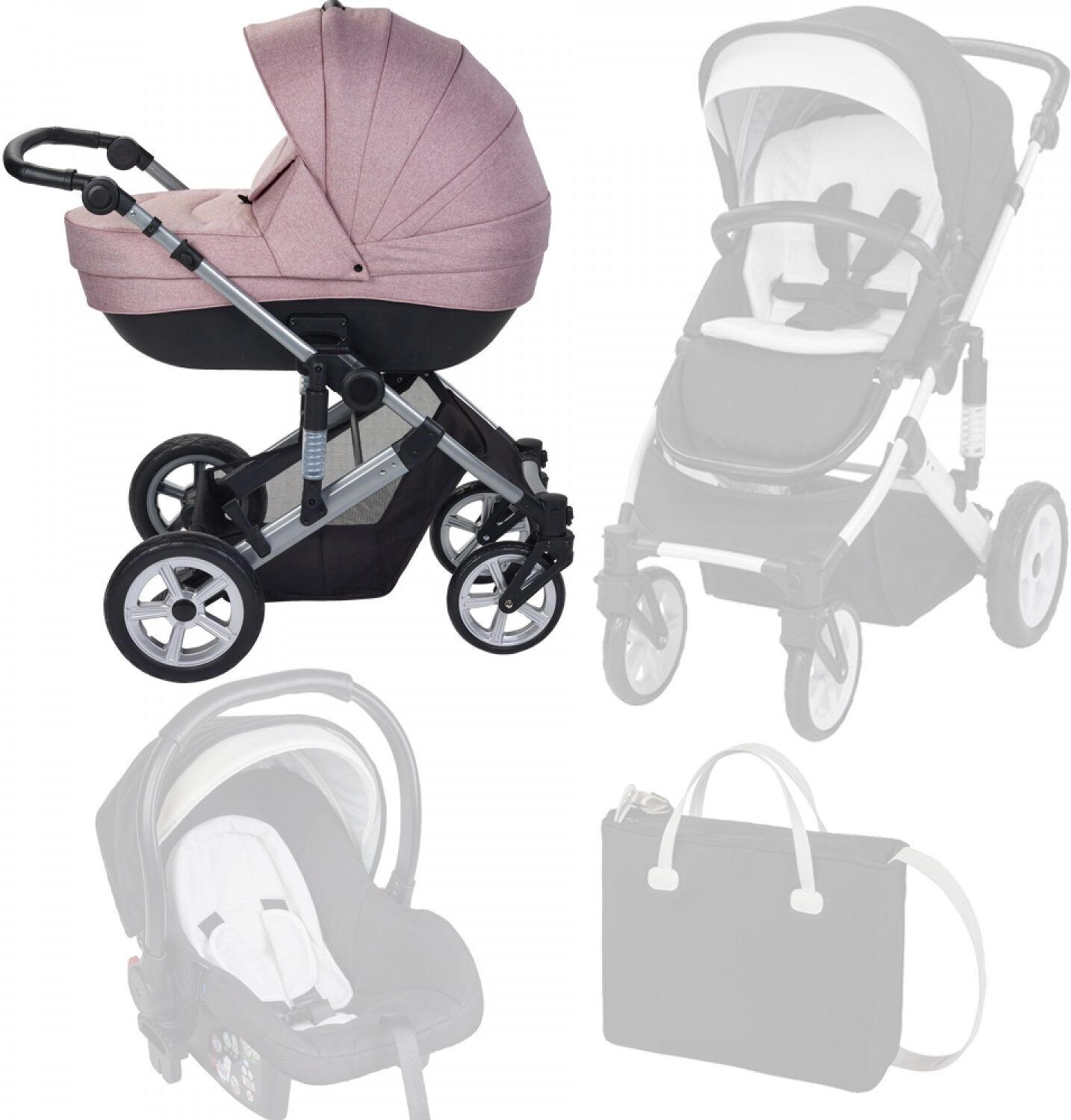 Plebani Trio Plebani Vivo Rosa avec cadre argenté Plebani Trio Plebani Vivo Rosa avec cadre argenté