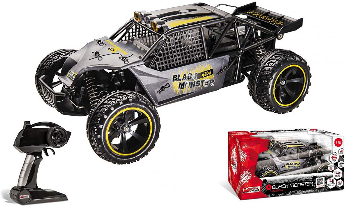 Mondo Buggy Black Monster Radiocommande Echelle 1/12 Batterie Mondo Buggy Black Monster Radiocommande Echelle 1/12 Batterie
