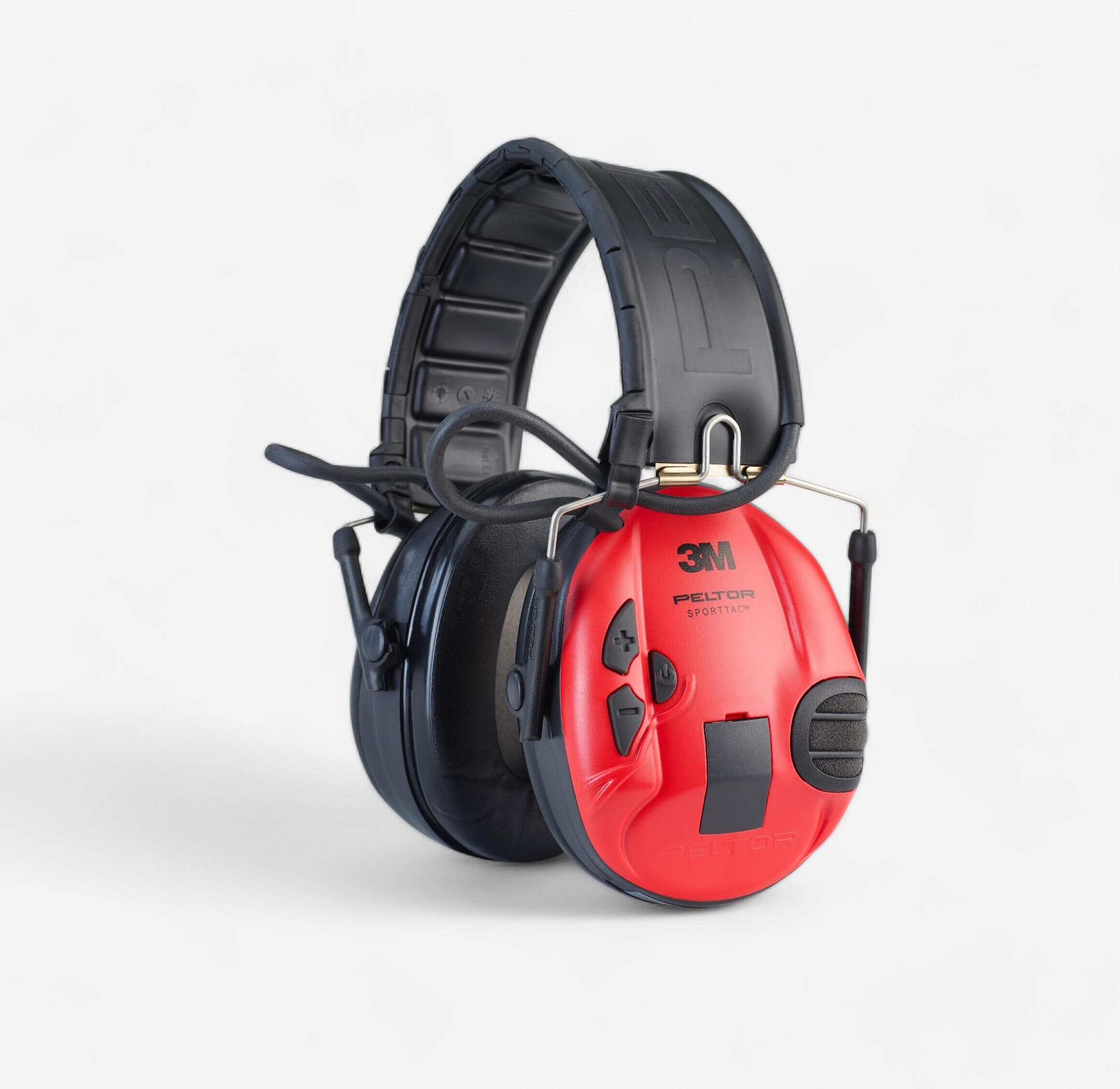 3M Casque de protection auditive actif Peltor SportTac noir rouge - 3M - SANS TAILLE