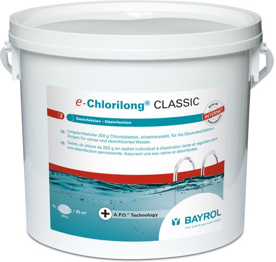 e.Chlorilong Classic - 5 kg - Bayrol - Chlore, oxygène actif, brome