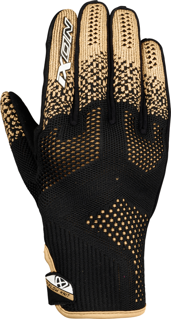 Gants Moto Femme Ixon IXFLOW KNIT Noir-Or -