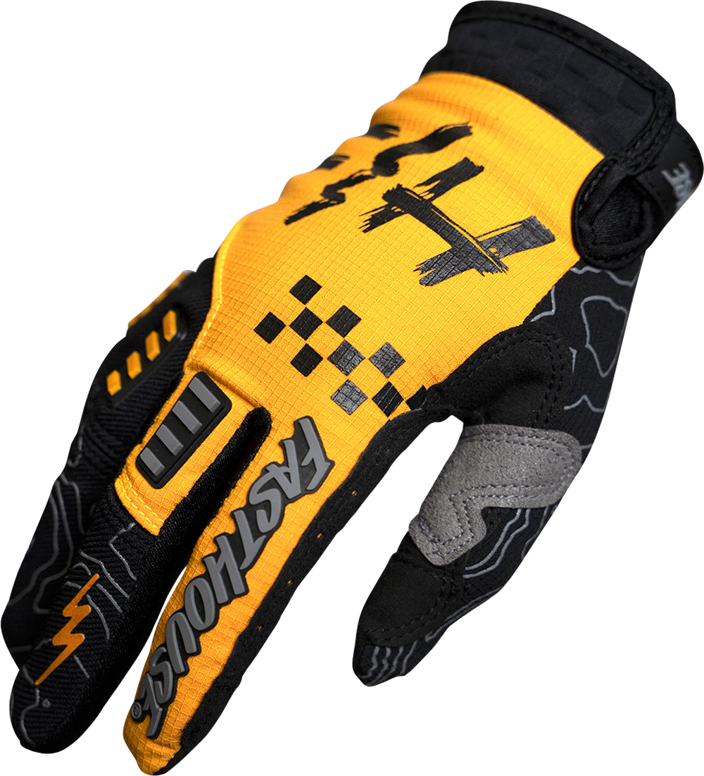 Gants Cross Fasthouse Off-Road Ambre-Noir -