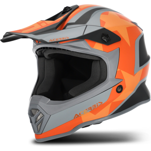 Casque Cross Enfant Acerbis Impact Steel Junior Gris-Orange -