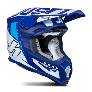 Casque Cross Just1J22F Falcon Bleu-Blanc -