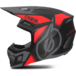 O'Neal Casque Cross OaNeal 3SRS Vision Noir-Rouge-Gris -