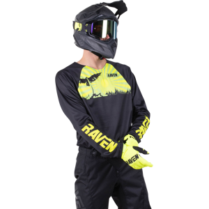 Maillot Cross Raven Rival Challenger Noir-Fluo-Jaune -