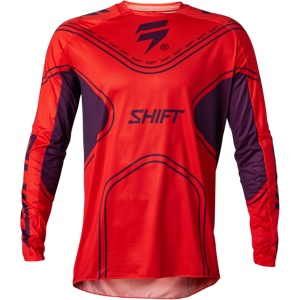 Maillot Cross Shift Black Label Rouge Fluo -