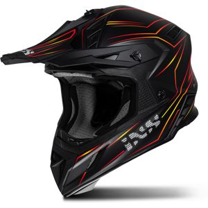 Casque Cross iXS iXS189FG 2.0 Noir Mat-Rouge -