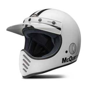 Casque Cross Bell Moto-3 McQueen Blanc-Noir -