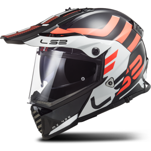 Casque Adventure LS2 MX436 Pioneer Evo Adventurer Noir-Blanc -