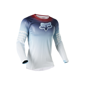 Maillot Cross FOX Racing Airline Reepz Blanc-Rouge-Bleu -