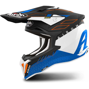 Casque Cross AIROH Strycker Skin Bleu Mat -