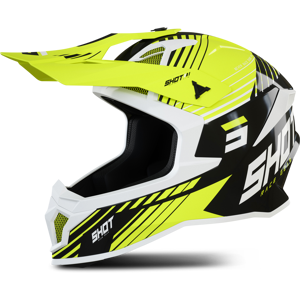 Shot Race Gear Casque Cross Shot Lite Fury Noir-Neon-Jaune -