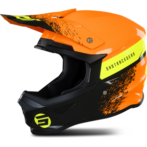 Shot Race Gear Casque Cross Enfant Shot Furious Roll Orange-Neon-Jaune -