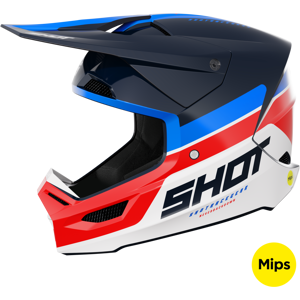 Shot Race Gear Casque Cross Shot Race Mips Iron Bleu-Rouge -