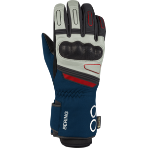 Gants Moto Bering Austral GTX Bleu Marine-Gris-Rouge -