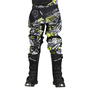 Pantalon Cross ONeal Element Attack Enfant Noir HiViz 