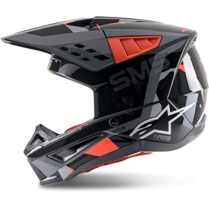 Casque Cross Alpinestars SM5 Rover Anthracite-Rouge-Camouflage -