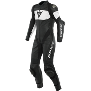 Combinaison en Cuir Femme Dainese Imatra Perf. Noir-Blanc -