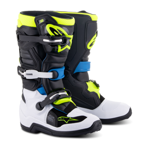 Bottes Cross Enfant Alpinestars Tech 7 S Noir Bleu Email Jaune 