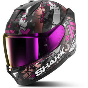 Casque Integral Shark Skwal i3Hellcat Mat Noir Chrome-Argent -