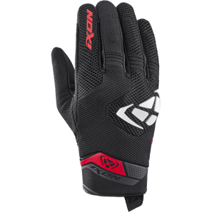 Gants Moto Ixon Mig 2 Airflow Noir-Blanc-Rouge -