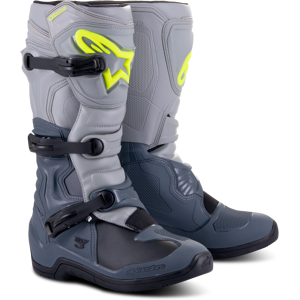 Bottes Cross Alpinestars Tech 3 Gris Fonce Gris Clair Noir 