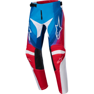 Pantalon Cross Enfant Alpinestars Racer Pneuma Bleu-Mars Rouge-Blanc -