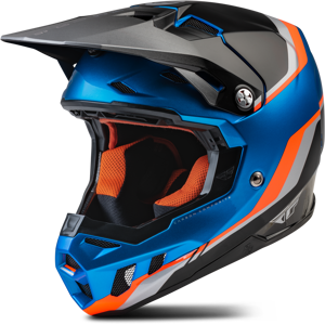 Casque Cross FLY Racing Formula CC Driver Bleu-Orange-Noir -