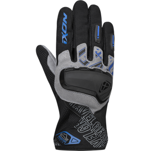 Gants Moto Ixon GRAVEL Noir Gris Bleu 