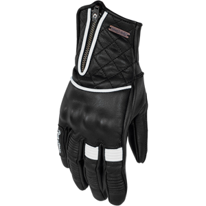 Gants Moto Femme Rusty Stitches Lilly Noir-Blanc -