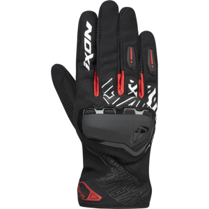 Gants Moto Ixon GRAVEL Noir-Rouge -