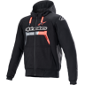 Sweat à Capuche Moto Alpinestars Chrome Ignition Noir-Rouge -