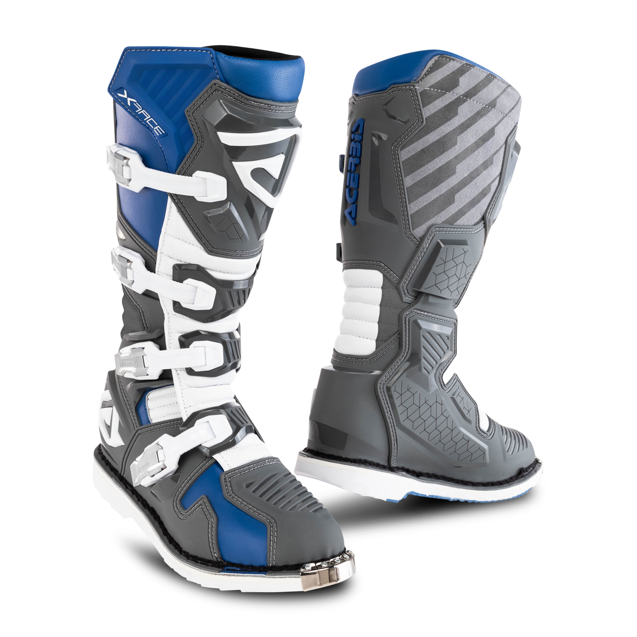 Bottes Cross Acerbis X-Race Bleu-Gris -