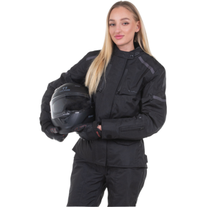 Blouson Moto Femme Course Commuter Noir -