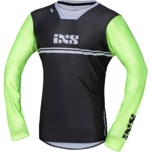 Maillot Cross iXS Trigger 4.0Anthracite-Vert Fluo-Blanc -