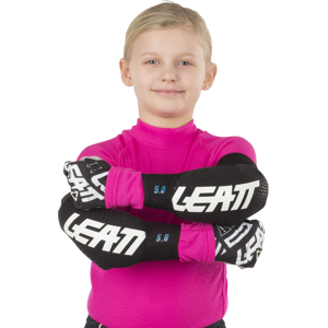 Coudieres Enfant Leatt 3DF 5.0 Blanc-Noir -