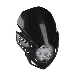 Plaque de Phare Acerbis LED Fulmine Noir - Noir