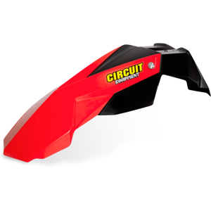 Garde-boue Avant Circuit Stealth Noir-Rouge - Noir-Rouge Fluo