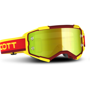 Masque Cross Scott Fury Rouge/Jaune/Jaune Chrome -