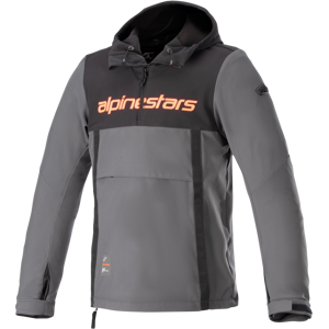 Sweat a Capuche Moto Alpinestars Sherpa Noir Gris Rouge Fluo 