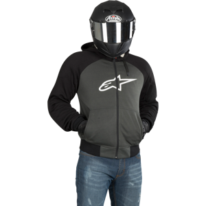 Blouson a Capuche Alpinestars Chrome Sport Anthracite Noir Blanc 