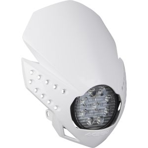 Plaque de Phare Acerbis LED Fulmine Blanc - Blanc