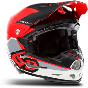 6D Casque Cross 6D ATR-2 Target Rouge -