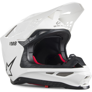 Alpinestars Casque Cross Alpinestars Supertech S-M8 Mips Solid Blanc Brillant -