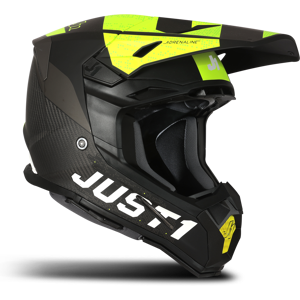 Just1 Casque Cross Just1 J22 C Adrenaline Noir-Jaune Fluo-Carbone -